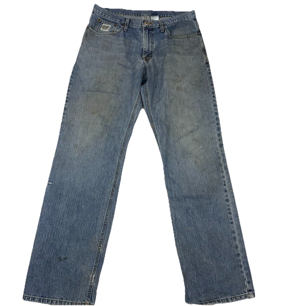 Cinch Jeans Men 34x34 Blue Western Rodeo Straight Leg White Label Bootcut